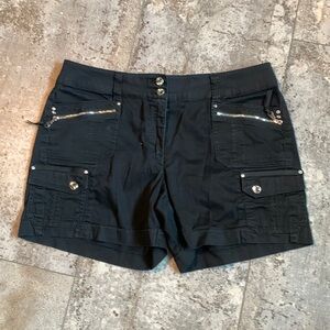 WHBM Black Shorts Size 8 with silver accents